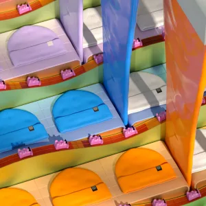 Pull&Bear: Rainbow Beanie Machine, 3D animation by Lioncolony