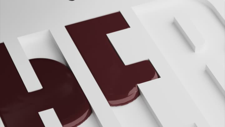 Several letters now filled, the nozzle moving on.