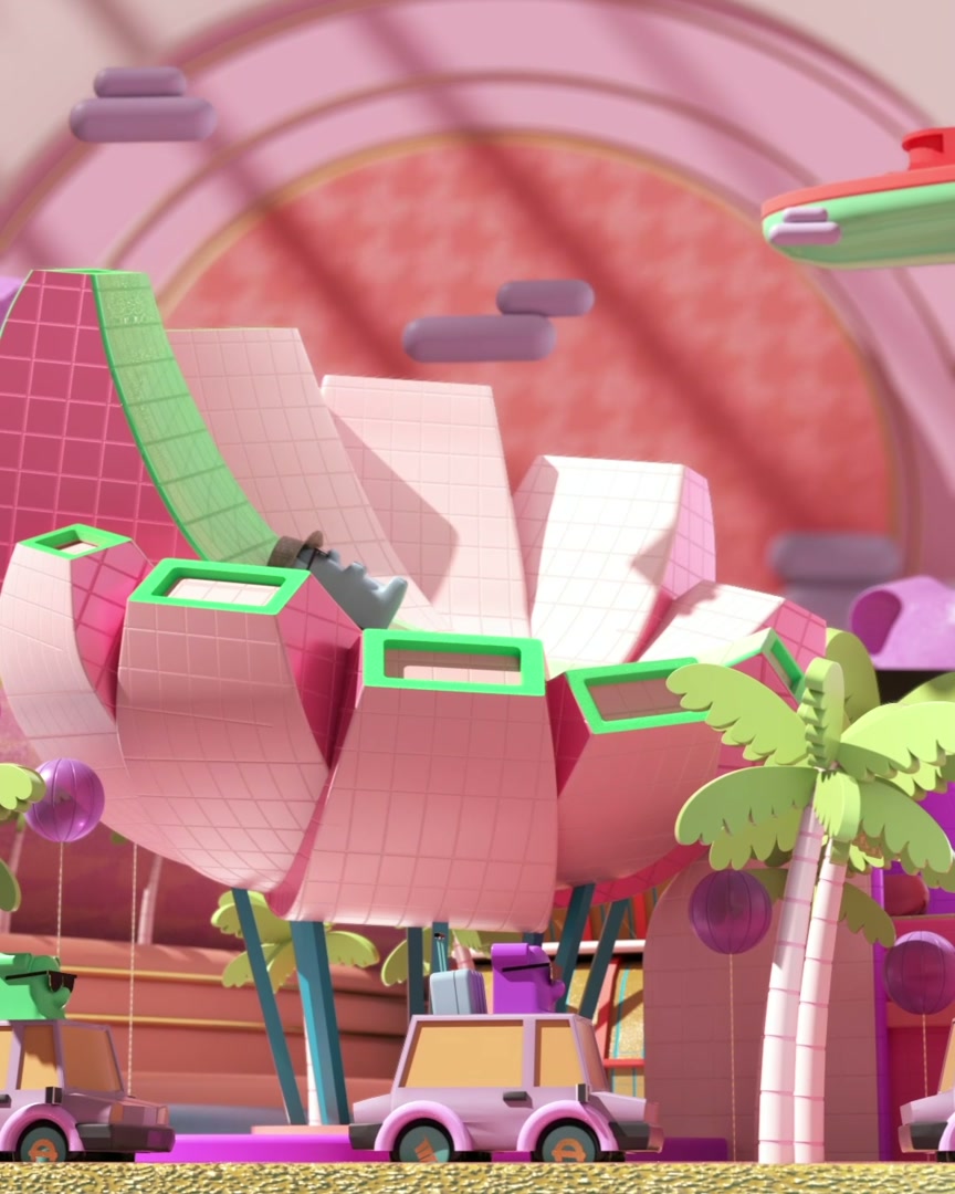 The feed cut: the same scene tightened, palms entering at the right.